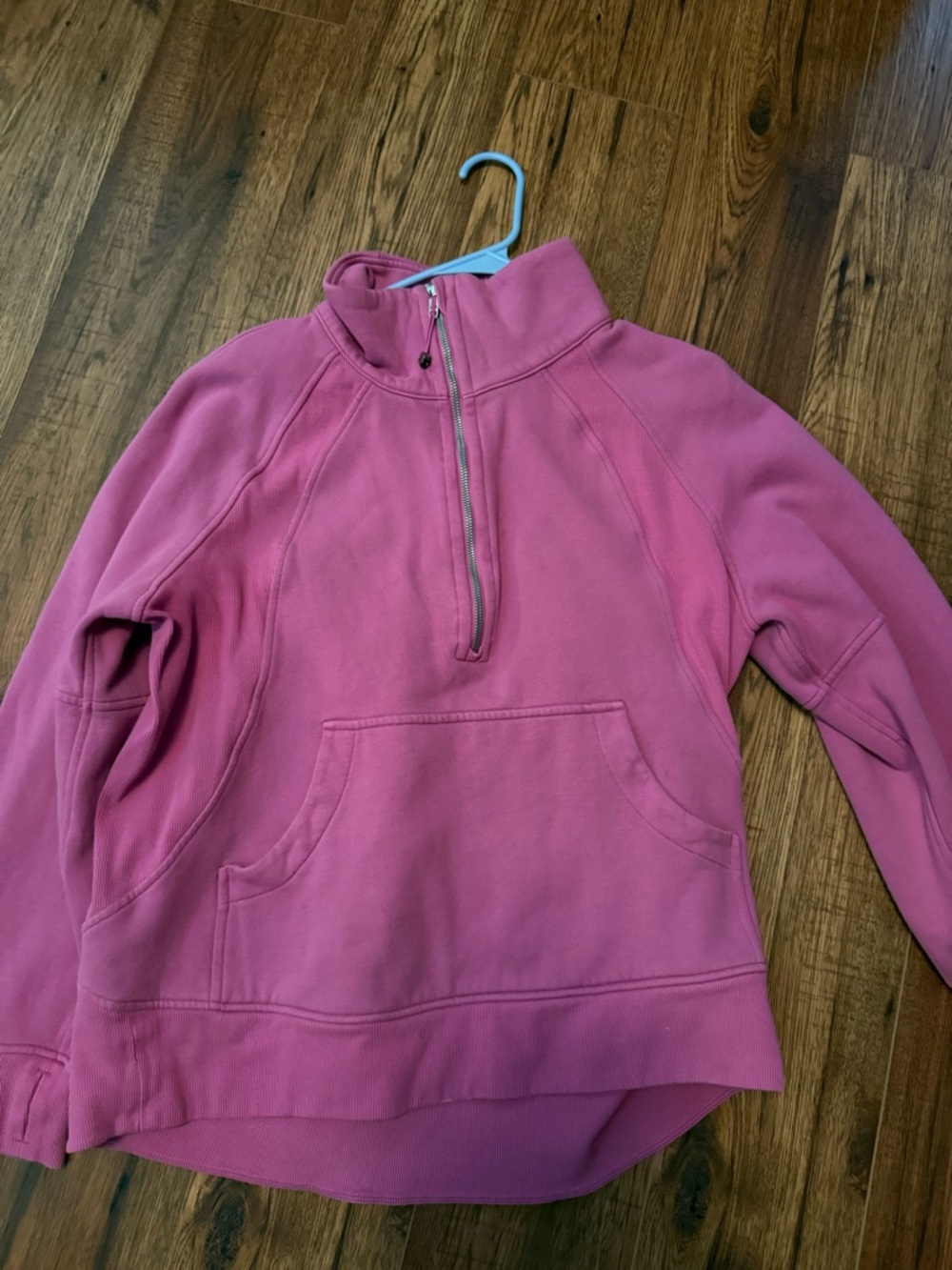 lululemon athletica Rose Pink Half-Zip Cowl Neck Pullover